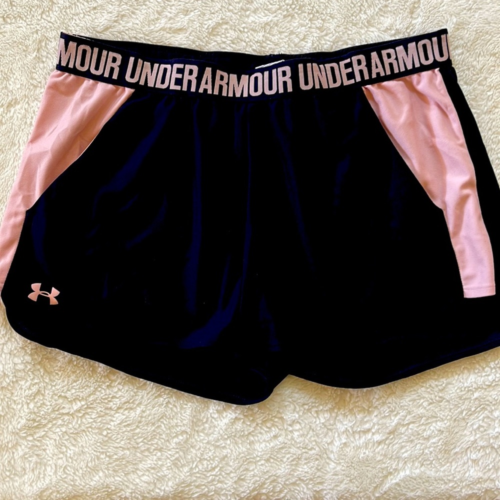 Under Armour black & pink shorts